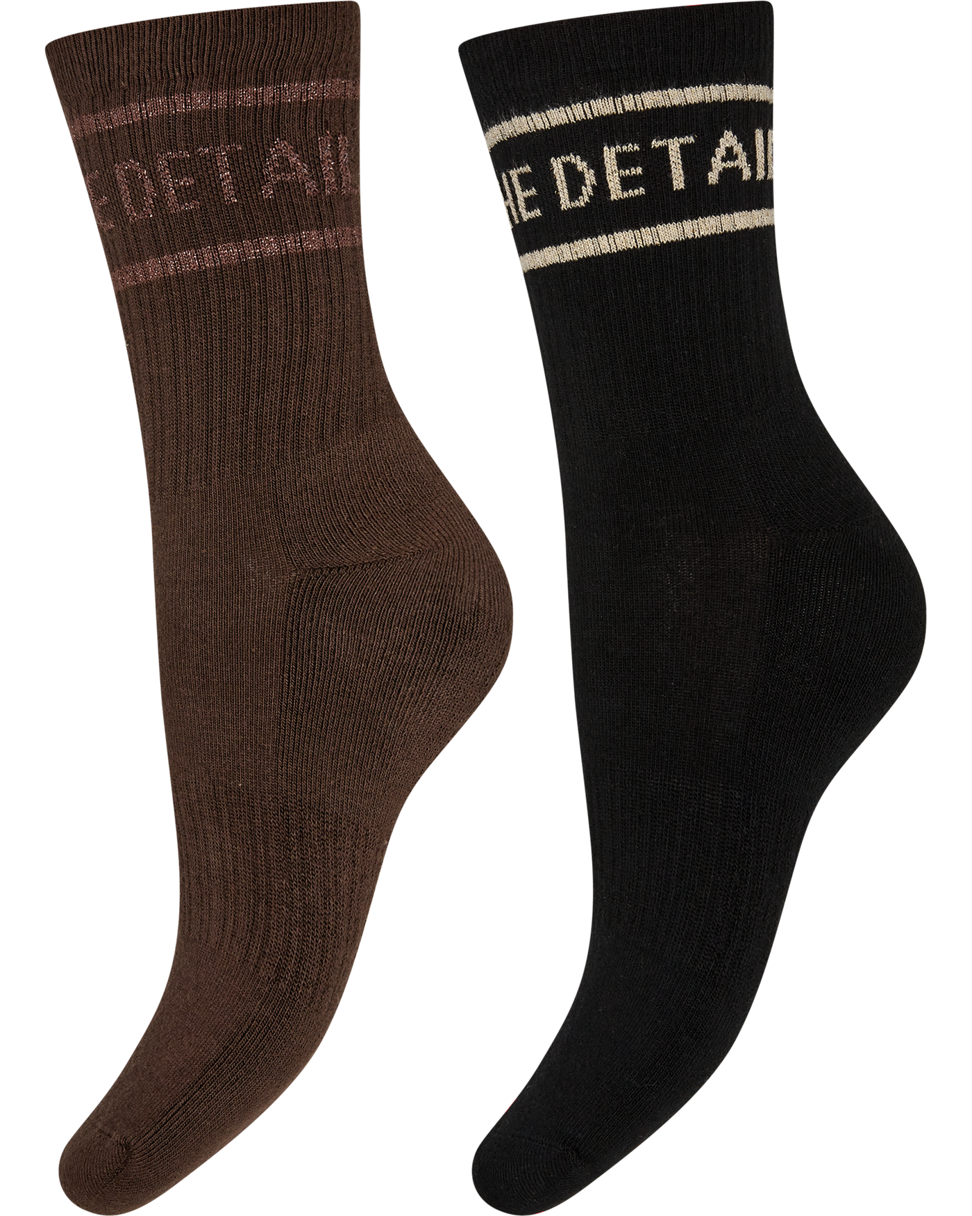 Hype the Detail tennis sokker, 2-pak, Sort/brun