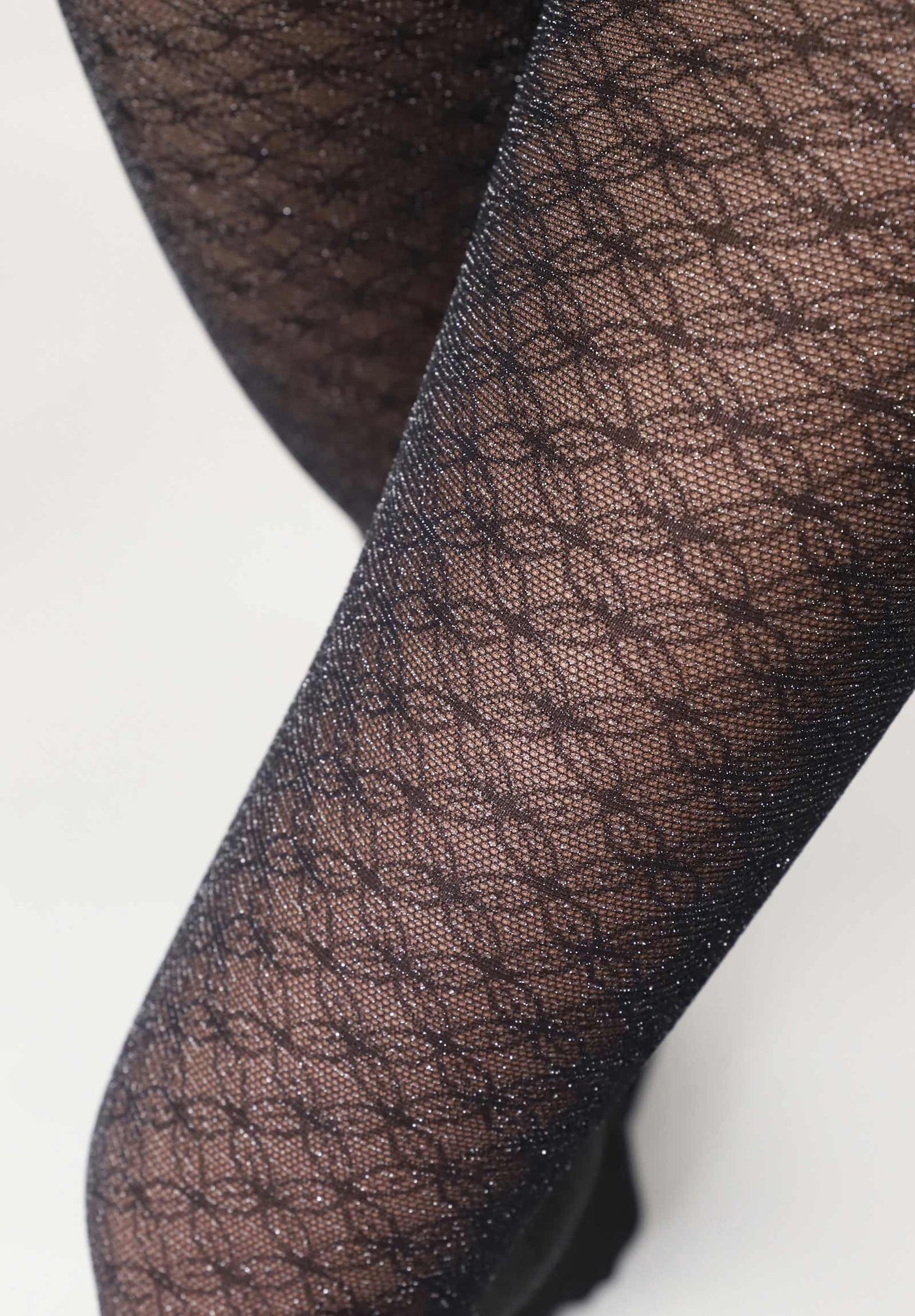 Oroblu Fashion Sparkly lace strømpebukser - Sort