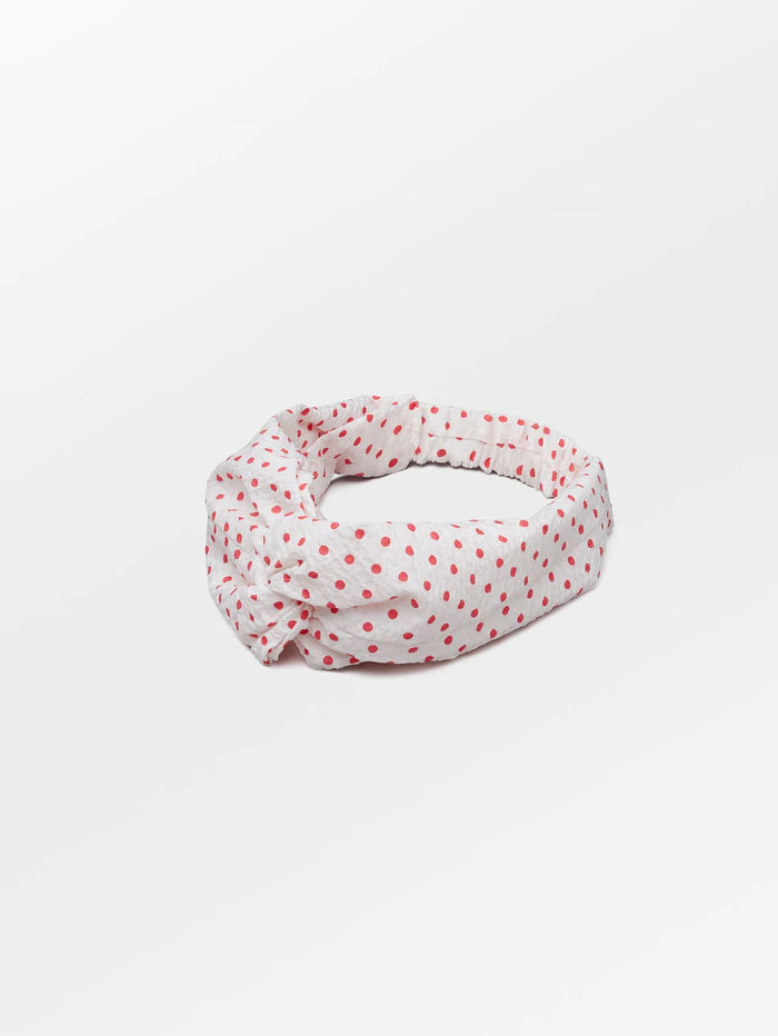 Becksöndergaard Spotti hårband, hvid med røde prikker-Noisy Item