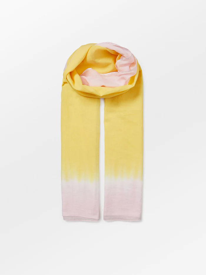Becksöndergaard Tydia Cota tørklæde, Gul og lyserød